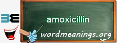 WordMeaning blackboard for amoxicillin